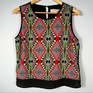 T-Bags Los Angeles geometric print blouse sz Small